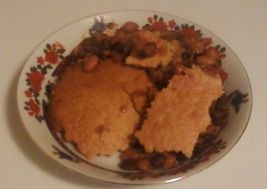 Vegetarian Chili with Cornbread Topping